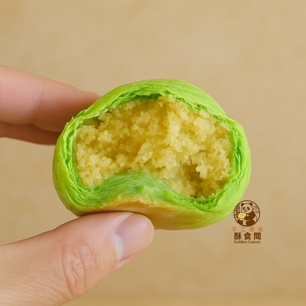 玫瑰酥（綠豆沙餡）Rose Pastry (Mung Bean Filling) ローズパイ（緑豆あん）로즈 페이스트리 (녹두앙)
